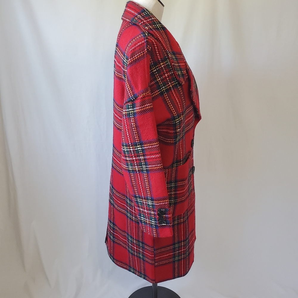 Coco + Carmen Red Plaid Coat - Picture 8 of 11